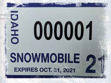 Idaho Snowmobile Sticker