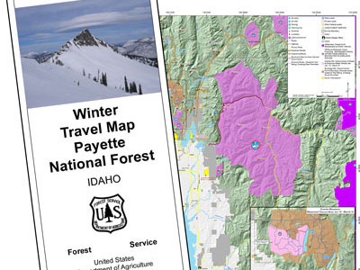 Payette-National-Forest-Service-Winter-Travel-Map-2019-Snowmobile-Map